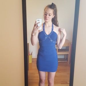 Blue cocktail dress